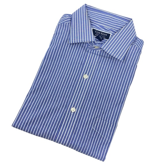 Club Room Other - Club Room Men’s Blue Stripe Dress Shirt 16 32/33 NWT 🔥